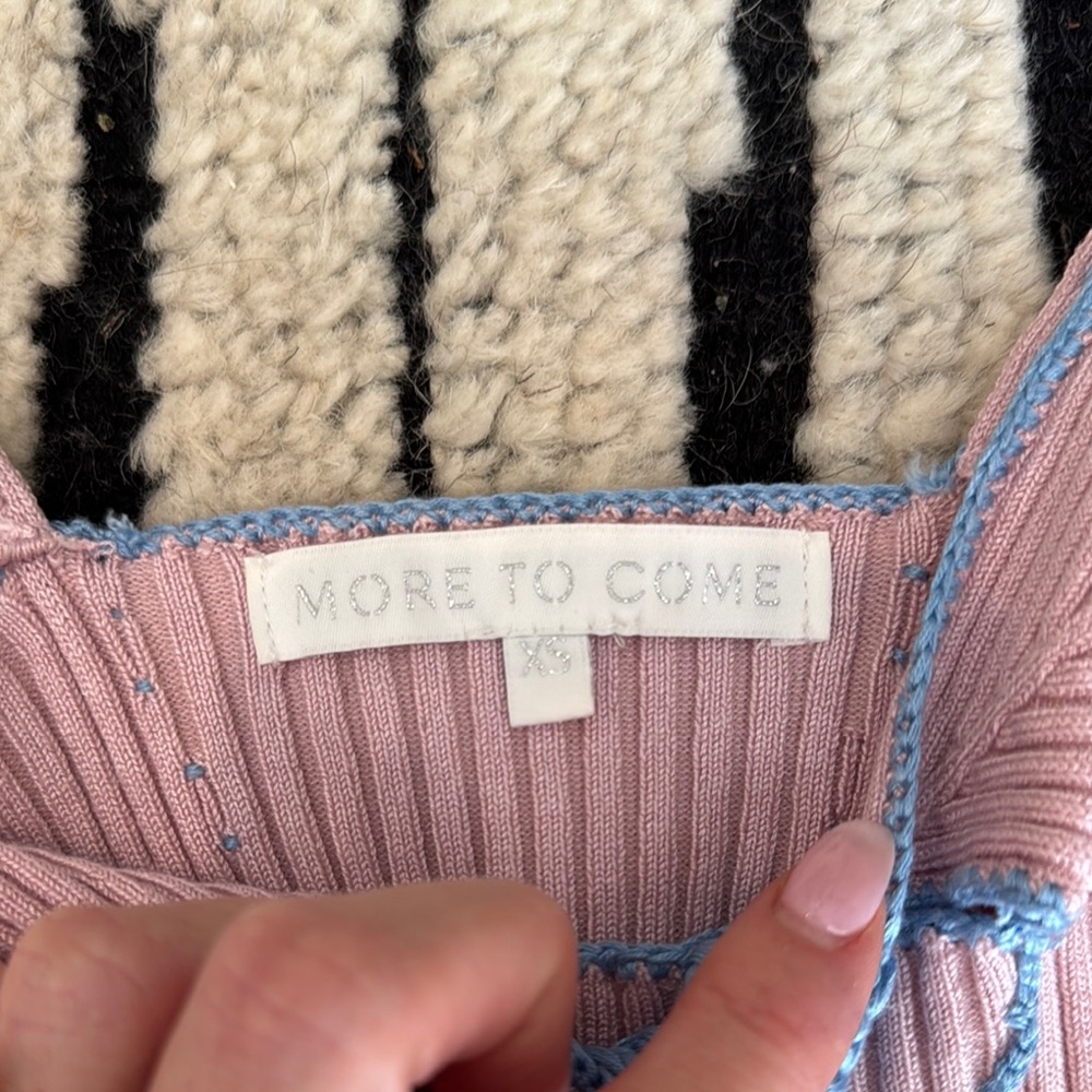 REVOLVE Pink and Blue Crop Top - Picture 2 of 3